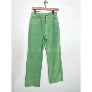 Womens Vintage Green Corduroy Pants/Jeans